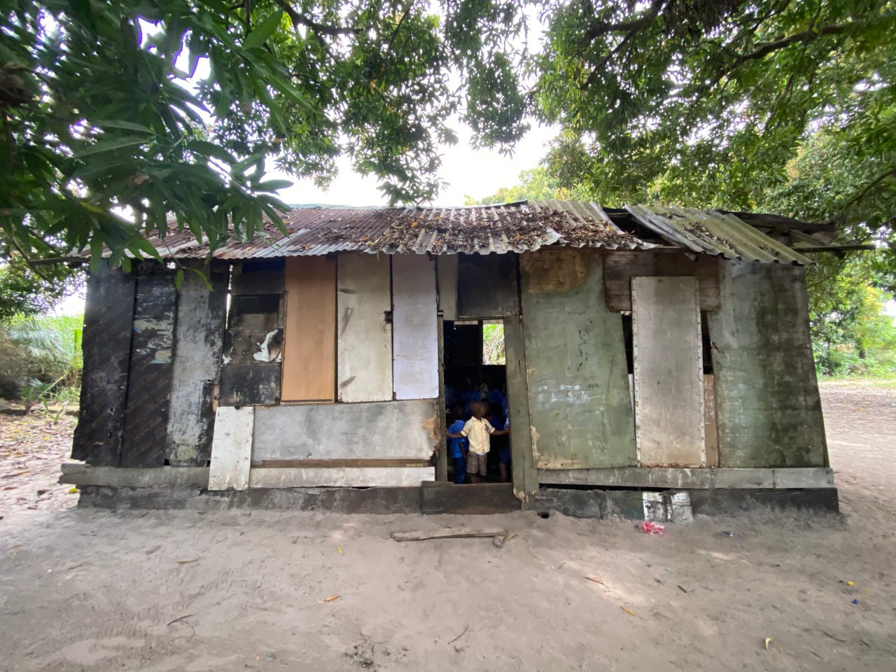 The existing school building in Aloro community