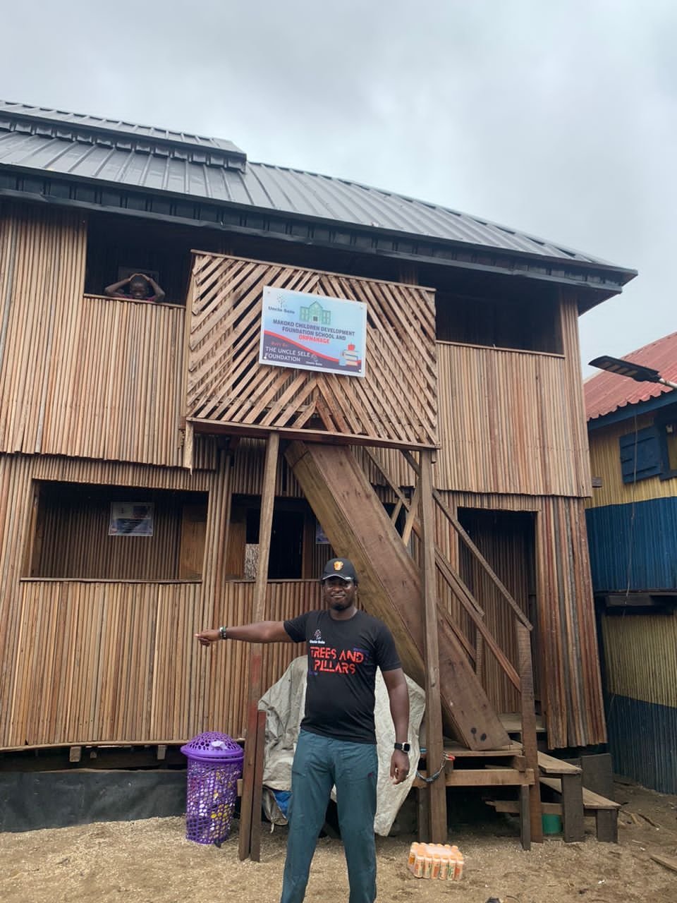 Makoko Children Development Foundation school and orphanage building supported by Uncle Sele Foundation